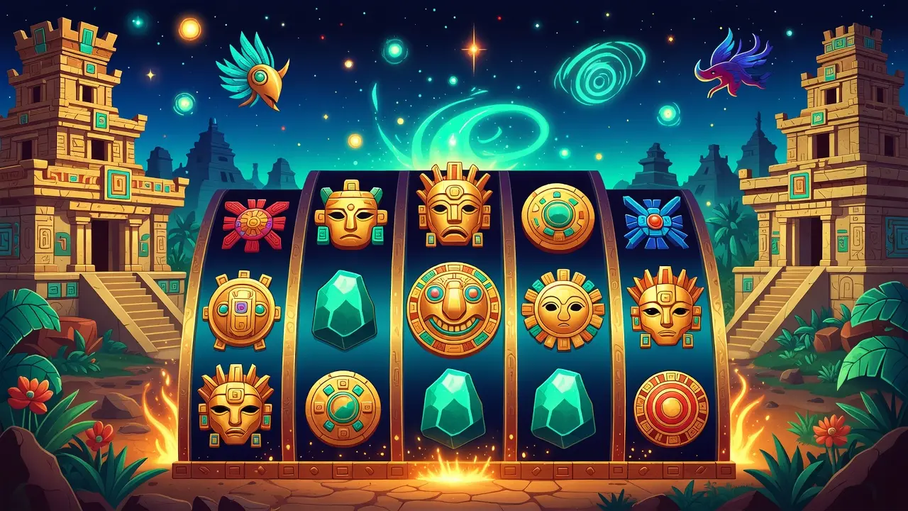 Ancient Aztec-themed slot game artwork